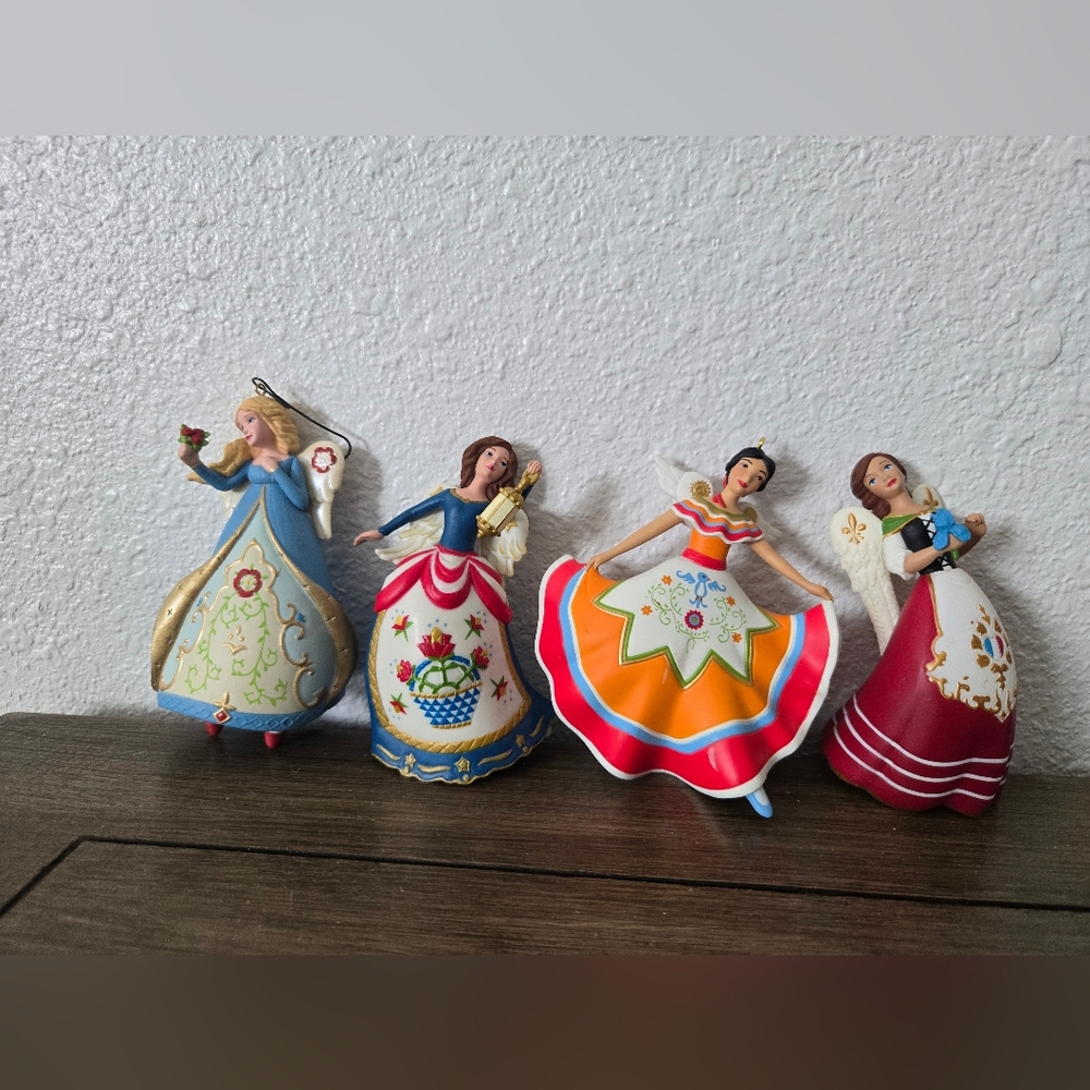 Colorful Angel Holiday Ornaments Set